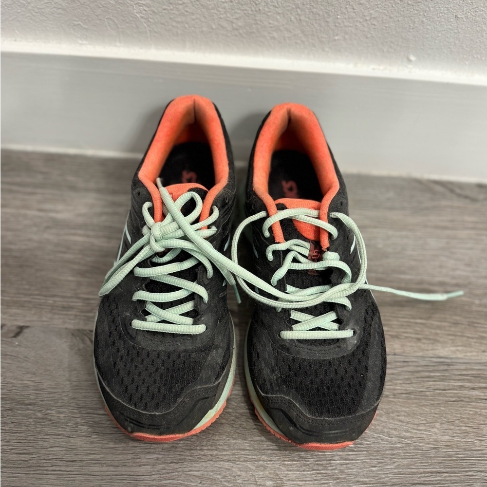 Asics Womens Shoes Dynamic Duomax GT 2000 Fluid Ride Black Aqua Orange